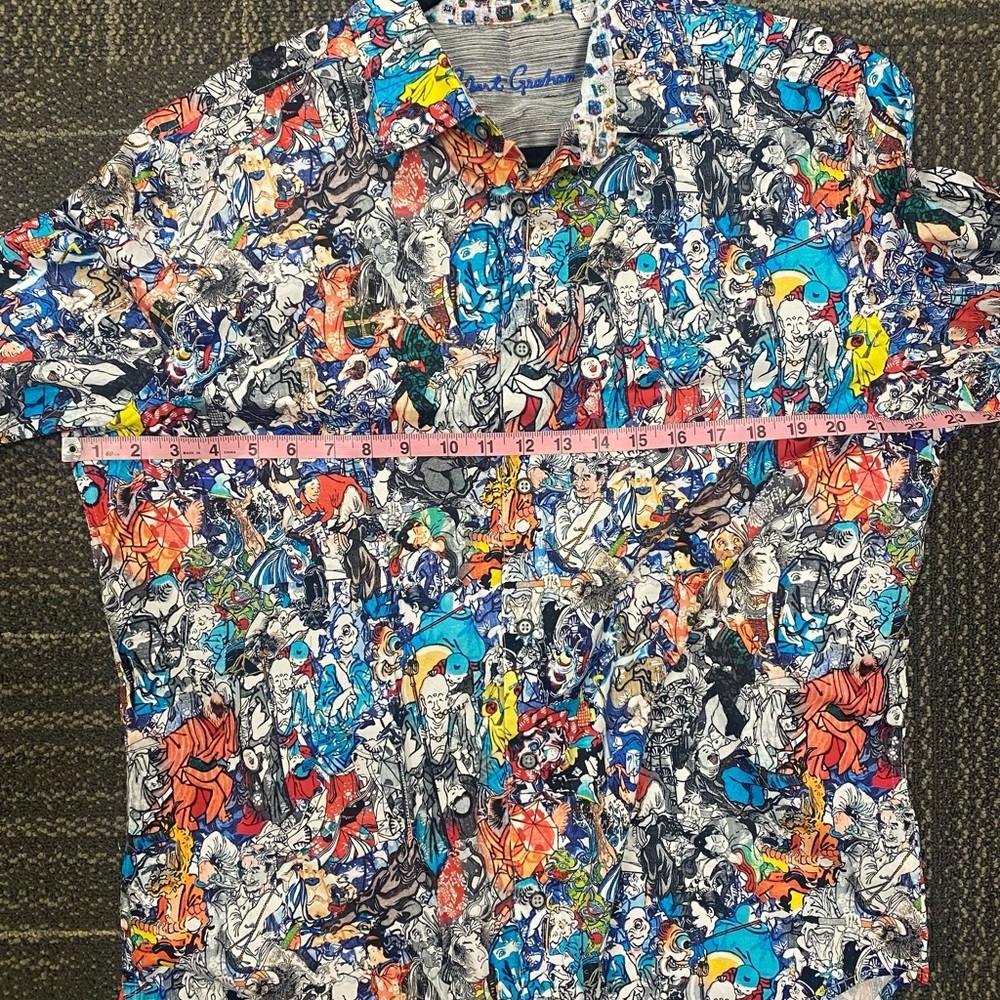 Robert Graham Men’s Living Art Button Down Shirt Size Large - Picture 9 of 11